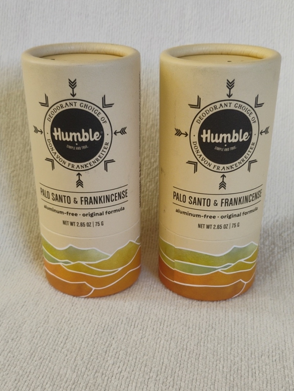 Palo Santo & Frankincense Natural Deodorant Lot Of 2 Humble No Plastic